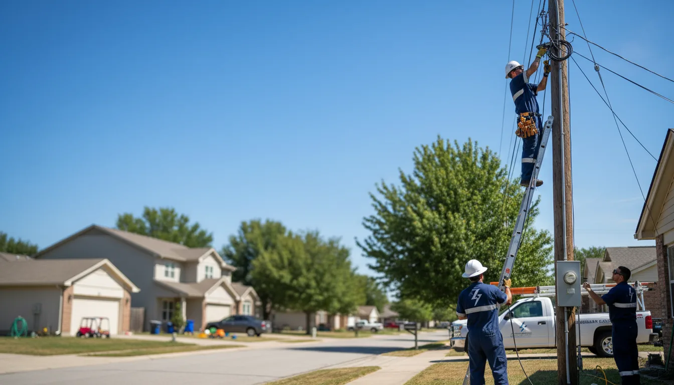 Residential electrician providing installation services in Bridgeport, TX